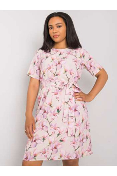 LAKERTA Rochie Dama, LAKERTA, Poliester, Maneca scurta, Bej deschis, model LK...