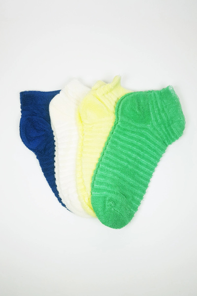 mtm My The Mall Clothing Women's Terry Booties Ankle Socks Home Socks 4 Pairs