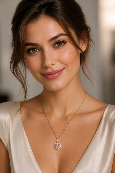 Monalisa Home Luxurious Figured Statement Necklace with Zircon Stones