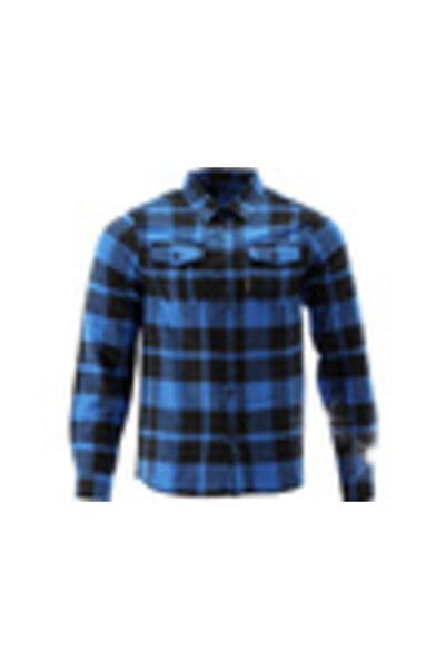 yato Cămașă bărbătească flanelată albastră din bumbac 170g/m² Mărimea L