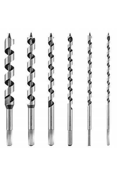 VERTO Burghie spiralate pentru lemn 230mm 6 bucăți 60H800
