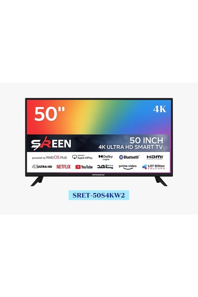 sreen Smart 50" Screen Sret-50S4Kw2 - 4K - Webos System