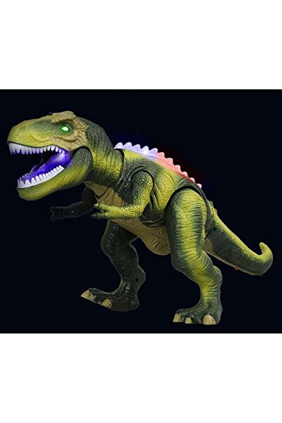 Stator DINOZAVR MARE TIRANOZAVR ROBOT TELECOMANDAT LED SE DEPLASĂ SUNĂ RĂGUȘT...