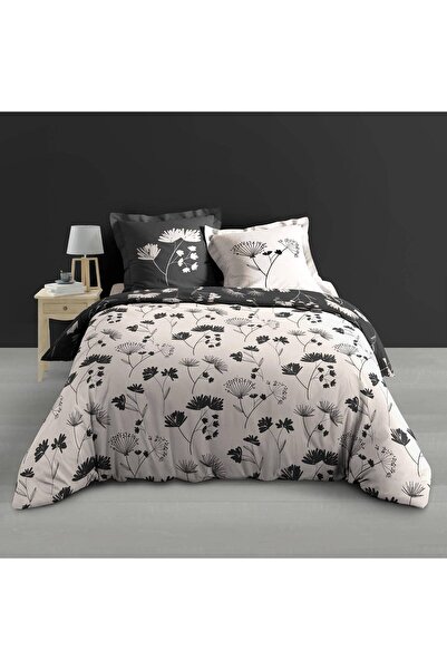 Douceur D'INTERIEUR Lenjerie de pat din bumbac pentru 2 persoane, alb-negru, ...