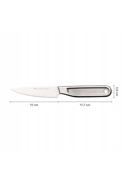 FiSKARS CUȚIT DE BUCĂTĂRIE MIC PENTRU CURĂȚAT ȘI TĂIAT, INTEGRAL DIN OȚEL, 10 CM