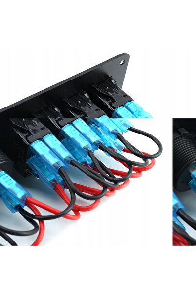 NO BRAND Panou de control pentru mașină și barcă cu USB și LED + Afișaj color...