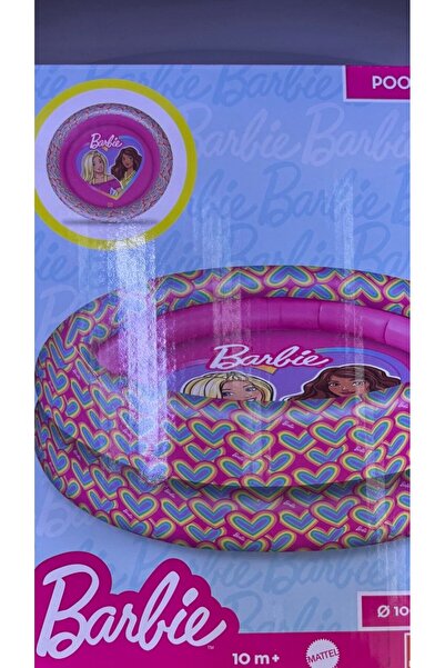 Barbie Pembe Şişme Çocuk Havuzu 100 cm - Yuvarlak 3 Boğumlu Bebek ve Çocuk De...