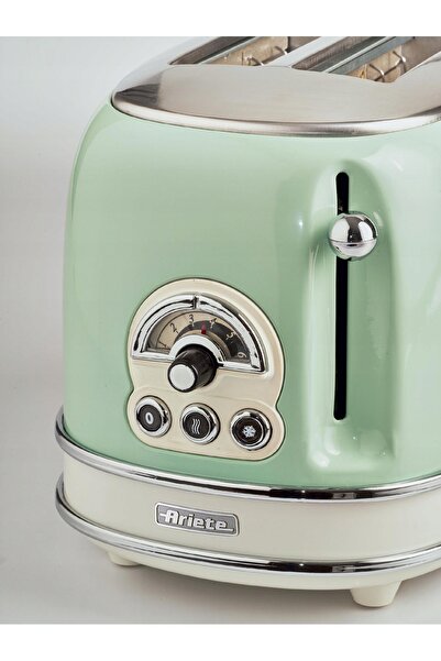 ARIETE Toster Vintage 155/04 810W 2 patine Reglare putere Verde