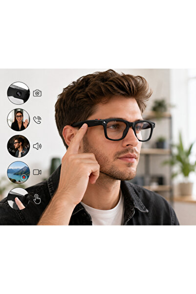 MINO TECH S2 Max AI Akıllı Kamera Gözlüğü – HD Video Kayıt, Bluetooth, Değişt...