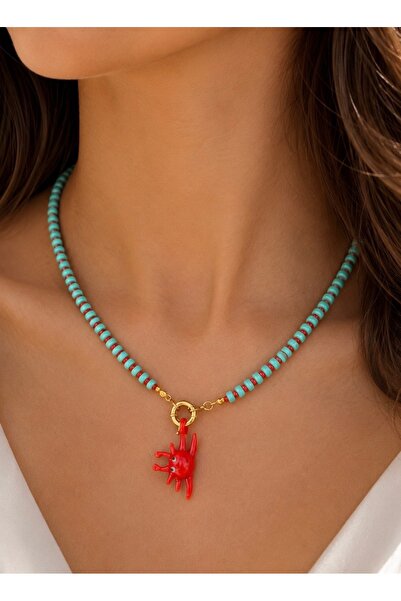 Elvia Atelier Murano Yengeç Kolye Gemici Düğümlü Kolye