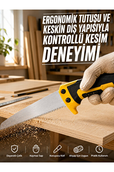 Lisinya Straight Blade Pruning Saw with Sheath Safe Design -
