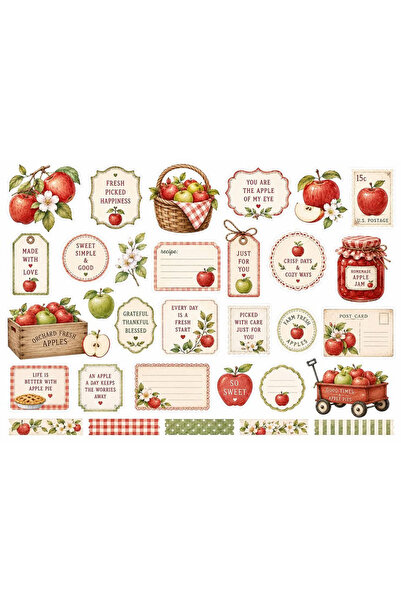 TELLGRAF Apple Themed Sticker Set (30X21 cm 1 Piece)