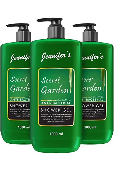 Jennifer's Secret Garden Anti-Bacterial Shower Gel 1 Liter (Pack of 3) - Extr...