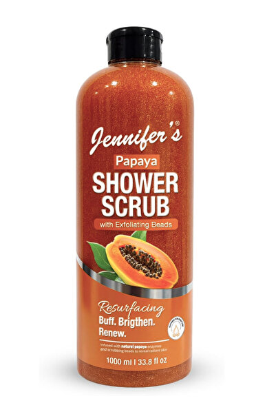 Jennifer's Jennifer’s Papaya Shower Scrub 1000ML - Exfoliating Body Scrub wit...