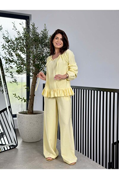 RAMONA BADESCU EXCLUSIVE Denisse Top Bottom Set - Pale Lemon