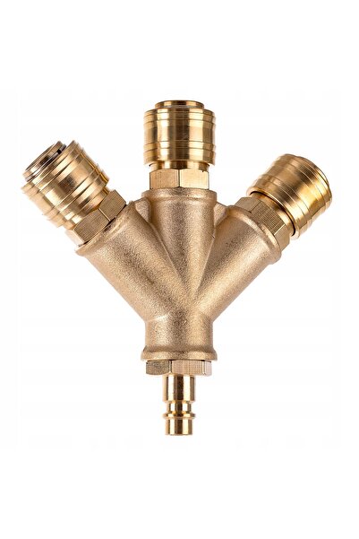 TC Technic Distribuitor pneumatic de aer cu patru căi, cu racorduri rapide, d...
