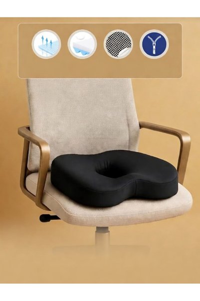 ORTOVİTA New Generation Visco Orthopedic Ergonomic Non-Slip Anti-Sweat Base (Hemorrhoid Sitting Ring Cushion) Supports Spinal Health and Reduces Sitting Pressure.