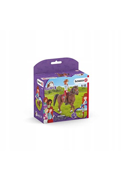 SCHLEICH Figurine Hannah și Cayenne Horse Club pentru copii, set ecvestru