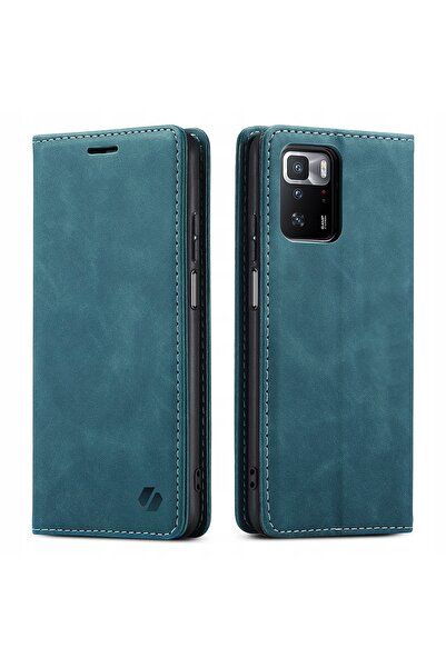 spacecase Husă tip portofel din piele cu clapetă pentru Redmi Note 10 Pro + s...