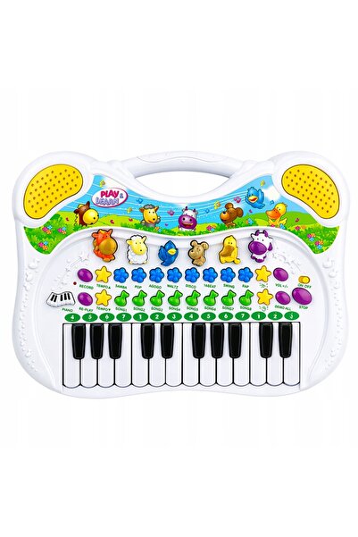 LeanToys Pianinko interactiv educativ pentru copii, sunete de animale, melodii