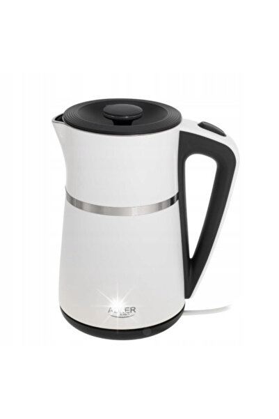 adler Fierbător electric 1,7L cu bază rotativă, alb, cu capac detașabil