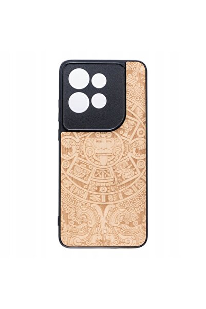 BewooDesign Husă din lemn pentru Motorola Edge 50 Neo / 60 Neo AZTEC CALENDAR...