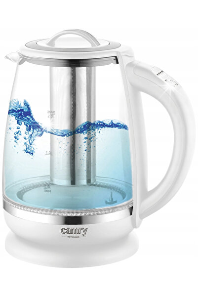 Camryn's Fierbător electric fără fir din sticlă 2L 2200W cu reglare a tempera...