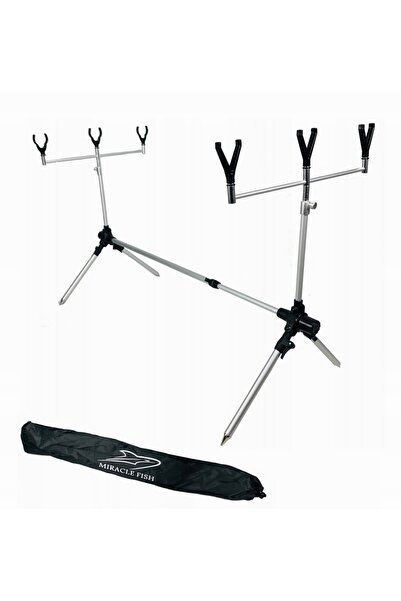 Miracle Fish Suport reglabil pentru 3 lansete de pescuit la crap, tip TRI POD...