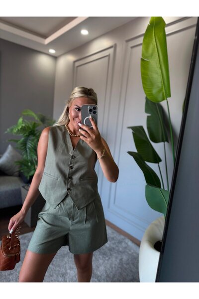 İNVİSUS Linen Vest Shorts Set