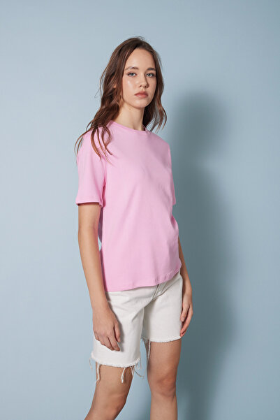 Avrile Crew Neck T-Shirt Pink