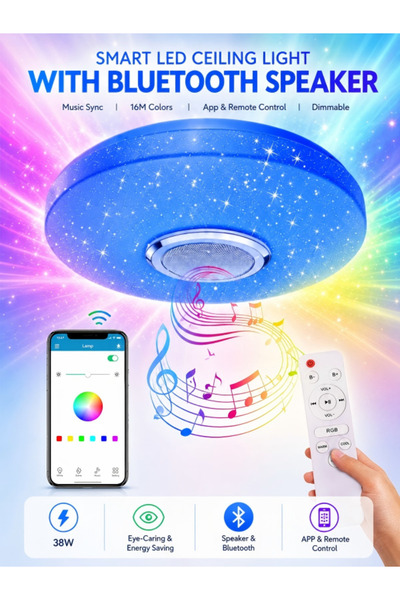 Excitat Έξυπνο φωτιστικό οροφής LED, Excitat ® 38W, προστασία ματιών και εξοι...