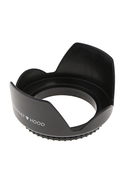 FotoManiac 67mm Petal Lens Hood Screw-On for Camera Lens, Tulip Shape