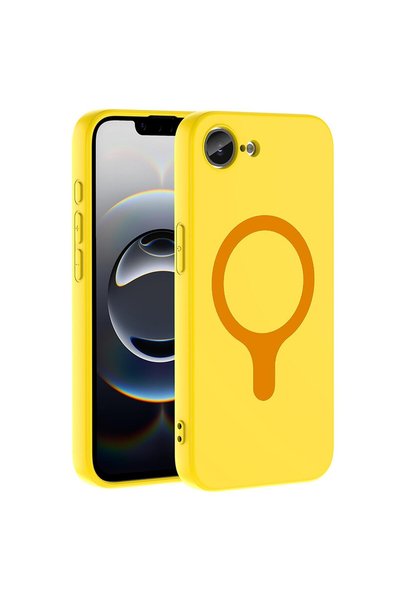 Microsonic Apple iPhone 16E Compatible Case Pastello Magsafe Yellow