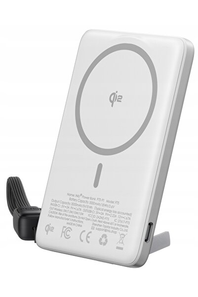 iniu Powerbank inductiv MagPro Slim 5000 mAh 15W Alb