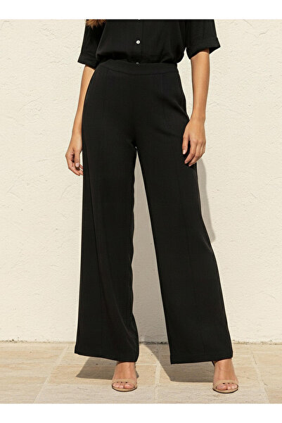 FAV Wide Leg Flexi Waist Pintuck Detail Trousers