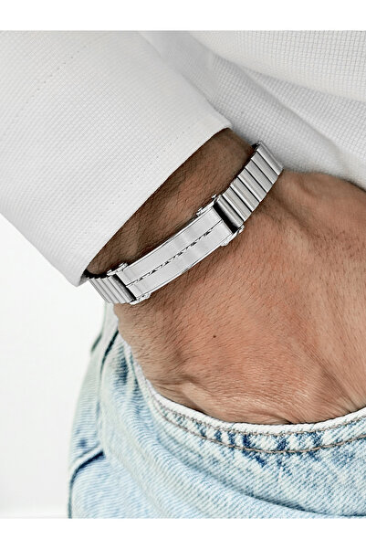FERRO Silver Steel Men's Bracelet Frj10188A-A 2 Year Warranty Gift Boxed
