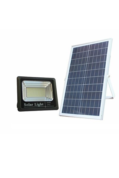 FO Ηλιακός Προβολέας 300W IP67 με Τηλεχειριστήριο & Ψυχρό Λευκό FO-8300 Μαύρο