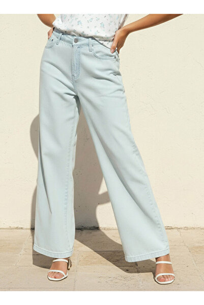 DNM Wide Leg High-Rise Jeans with Elastic Waist