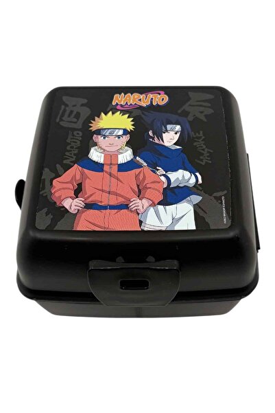 GENC DIJITAL BASKI Naruto Patterned Black Lunch Box 3457
