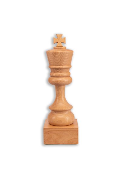 Sunrise Chess & Games Wooden chess trophy - White King
