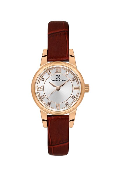 Daniel Klein Case Rose Cord Claret Red Color 25 mm Women Wrist Watch with Gif...
