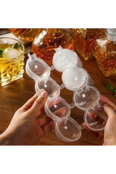 Genel Markalar Royal Scent 5’li Şeffaf Plastik Küre buz Kalıbı – Açılır Kapan...