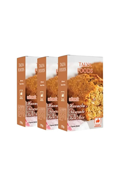 tms talya foods Talya Foods Glutensiz Kolay Yap Havuçlu & Tarçınlı 3x270g Kek...