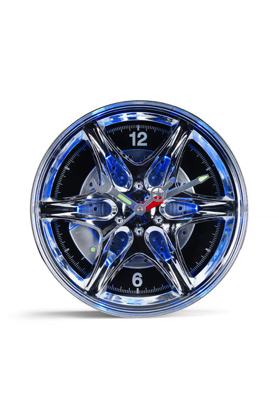 OEM The Source Led Wheel Rim Clock- Φωτιζόμενο Ρολόι Τοίχου σε Σχήμα Τροχού