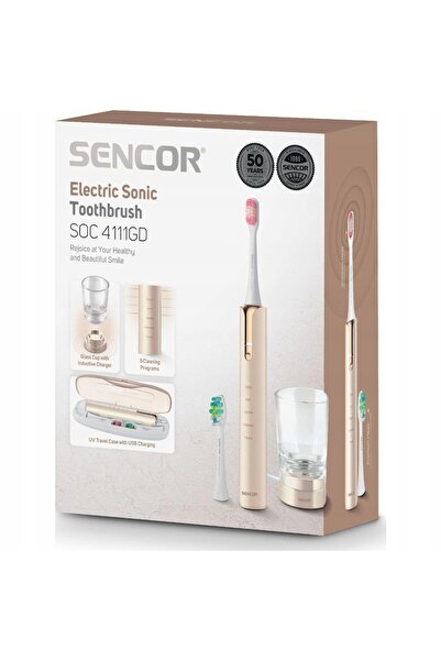 Sencor Periuță de dinți sonică SOC 4111GD, husă, pahar