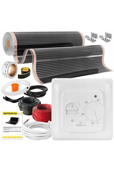 Mission Air Folie de încălzire MISION AIR Negru Argintiu PTC 160W/m² 1m² + re...