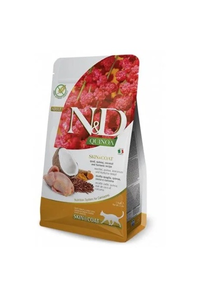 Farmina Hrană pentru pisici Quinoa Piele și Blană Prepeliță 5 kg
