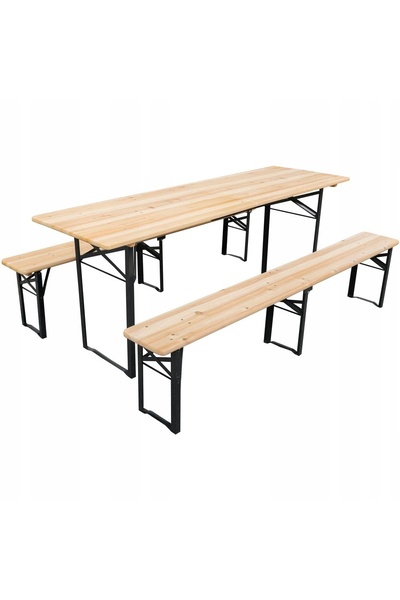 NO BRAND Set de picnic SASKA GARDEN 1061177 Lemn natural