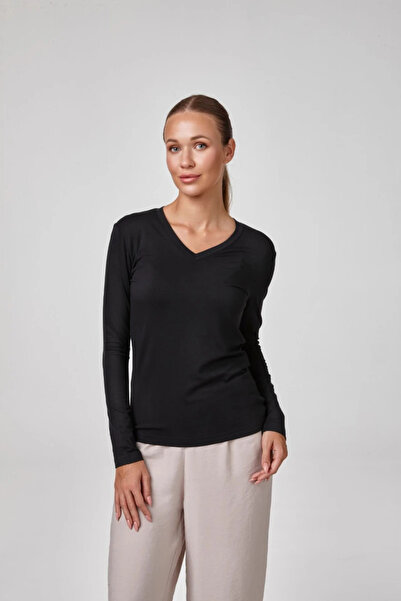 relactive 2623 Women's Uzunkol V-Neck T-Shirt