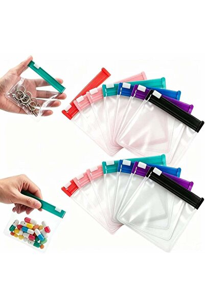 CCILIYC 14 Pcs Pill Pouch Bags with Zipper Pill Pouch Set Travel Reusable Tra...